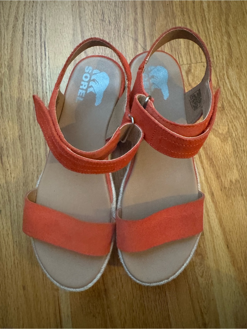 Sorel Orange Espadrille Double-Strap Ankle Sandals
